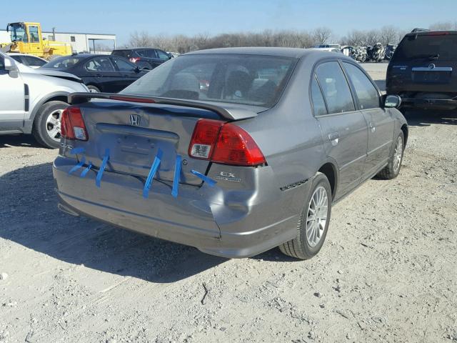 2HGES26765H543826 - 2005 HONDA CIVIC EX CHARCOAL photo 4