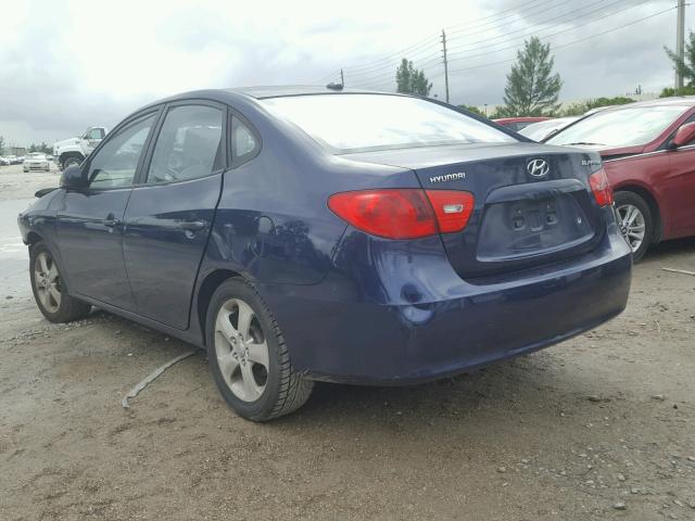 KMHDU46D97U181086 - 2007 HYUNDAI ELANTRA GL BLUE photo 3