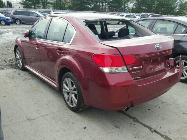 4S3BMBC66D3024056 - 2013 SUBARU LEGACY 2.5 MAROON photo 3