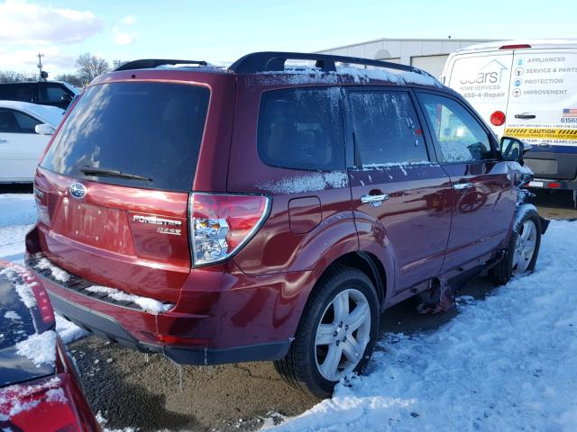 JF2SH6CC3AH709570 - 2010 SUBARU FORESTER 2 RED photo 4