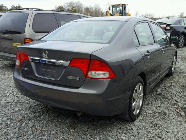 2HGFA16599H356215 - 2009 HONDA CIVIC LX GRAY photo 4