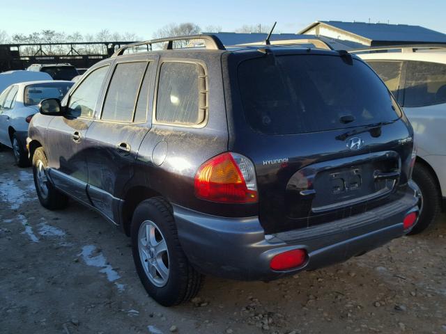 KM8SB12BX4U831037 - 2004 HYUNDAI SANTA FE G BLUE photo 3