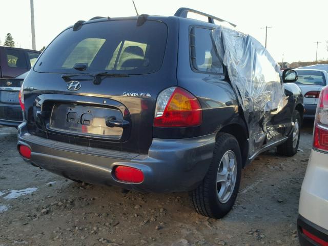 KM8SB12BX4U831037 - 2004 HYUNDAI SANTA FE G BLUE photo 4