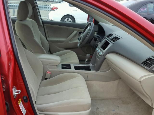 4T1BE46K89U283629 - 2009 TOYOTA CAMRY BASE RED photo 5