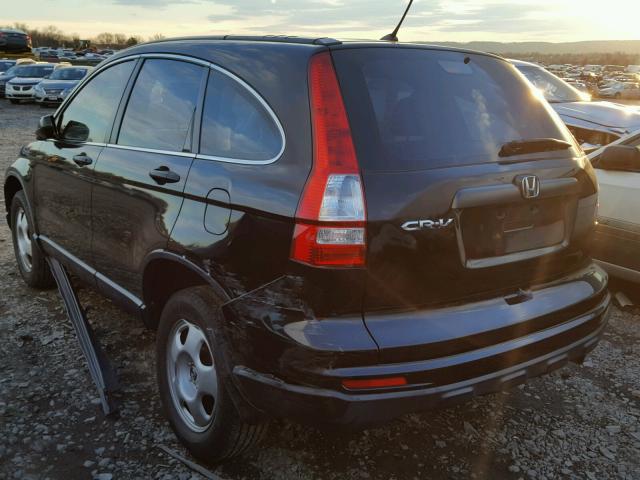 JHLRE3H36AC005859 - 2010 HONDA CR-V LX BLACK photo 3