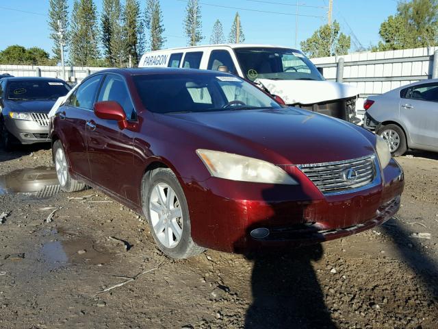 JTHBJ46G572018458 - 2007 LEXUS ES 350 BURGUNDY photo 1