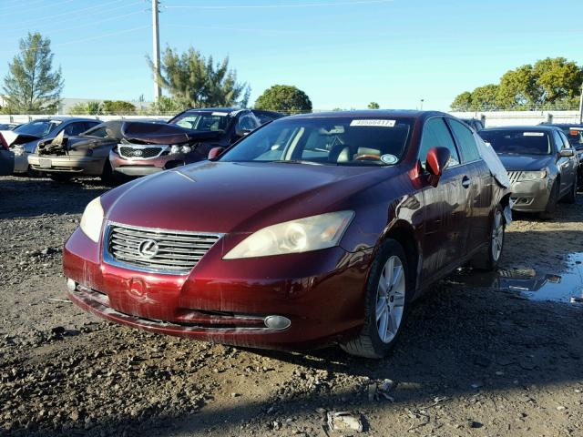 JTHBJ46G572018458 - 2007 LEXUS ES 350 BURGUNDY photo 2