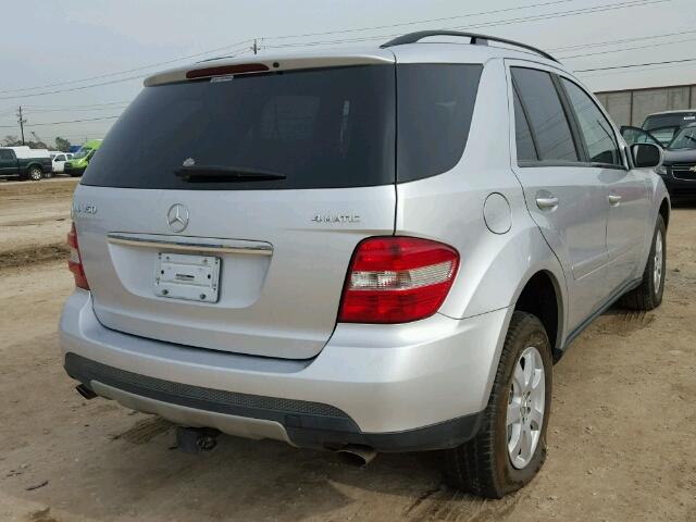 4JGBB86E37A258839 - 2007 MERCEDES-BENZ ML 350 SILVER photo 4