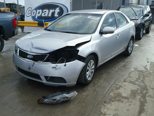 KNAFT4A27D5677416 - 2013 KIA FORTE LX SILVER photo 2