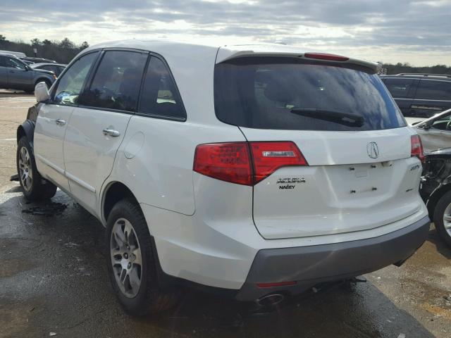 2HNYD28348H537232 - 2008 ACURA MDX TECHNO WHITE photo 3