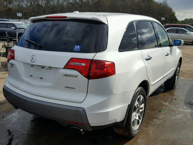 2HNYD28348H537232 - 2008 ACURA MDX TECHNO WHITE photo 4