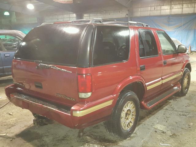 1GKDT13W7V2523384 - 1997 GMC JIMMY RED photo 4