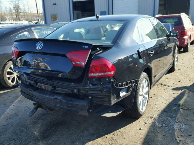 1VWCP7A32DC133127 - 2013 VOLKSWAGEN PASSAT SEL BLACK photo 4