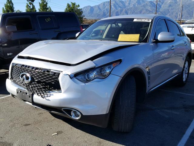 JN8CS1MU5HM141939 - 2017 INFINITI QX70 SILVER photo 2