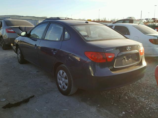 KMHDU46DX9U624834 - 2009 HYUNDAI ELANTRA GL BLUE photo 3