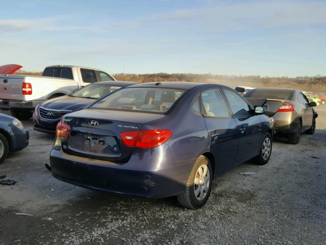 KMHDU46DX9U624834 - 2009 HYUNDAI ELANTRA GL BLUE photo 4