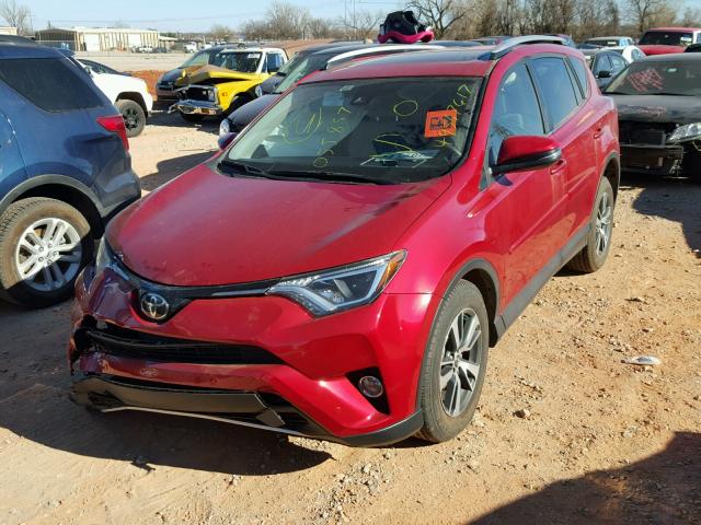 JTMRFREV0GJ055857 - 2016 TOYOTA RAV4 XLE RED photo 2