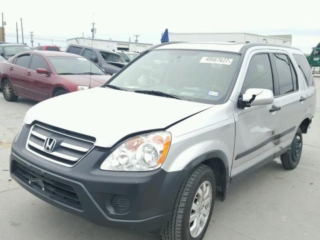 JHLRD68896C021268 - 2006 HONDA CR-V EX SILVER photo 2