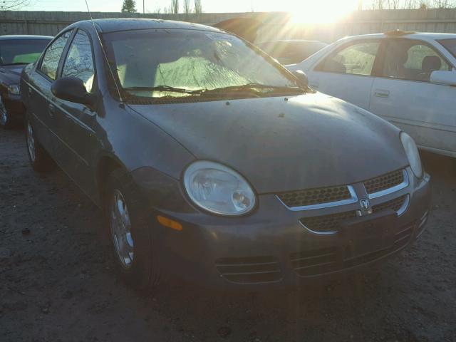 1B3ES56C54D528194 - 2004 DODGE NEON SXT CHARCOAL photo 1