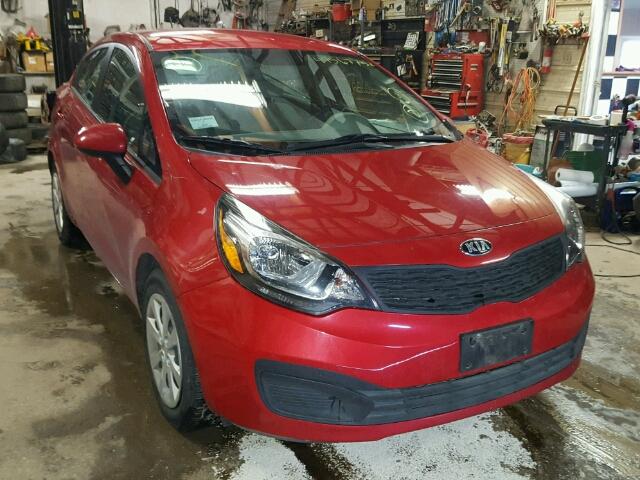 KNADM4A35D6274221 - 2013 KIA RIO LX RED photo 1