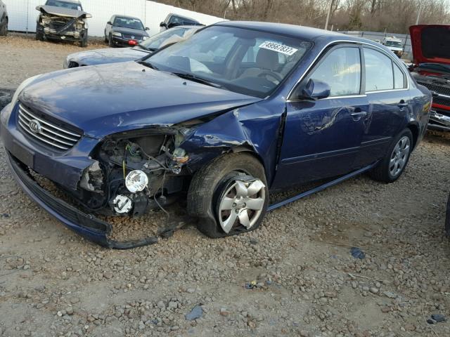 KNAGE123185200636 - 2008 KIA OPTIMA LX BLUE photo 9