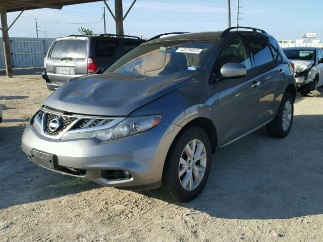 JN8AZ1MW2EW505996 - 2014 NISSAN MURANO S SILVER photo 2