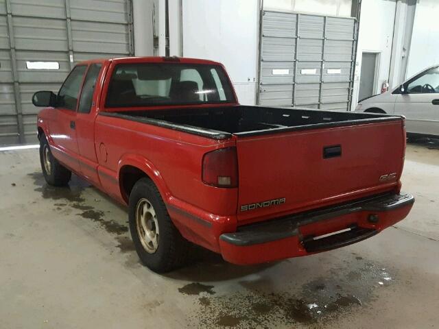 1GTCS1942X8532168 - 1999 GMC SONOMA RED photo 3