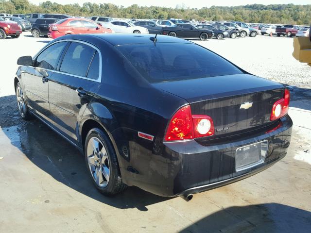 1G1ZH57B594200827 - 2009 CHEVROLET MALIBU 1LT BLACK photo 3