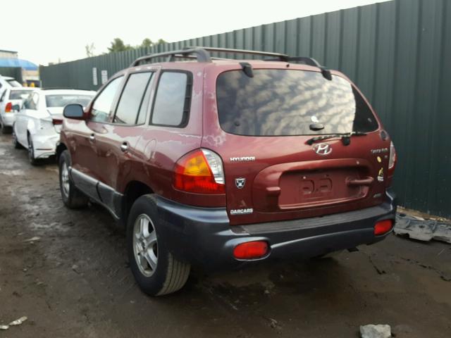 KM8SC73D03U448979 - 2003 HYUNDAI SANTA FE G BURGUNDY photo 3