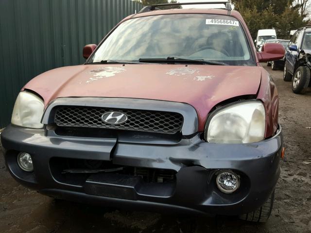 KM8SC73D03U448979 - 2003 HYUNDAI SANTA FE G BURGUNDY photo 9