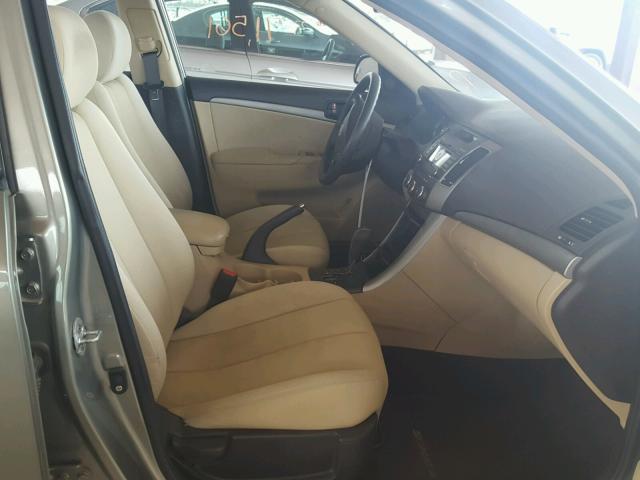 5NPET46C09H408293 - 2009 HYUNDAI SONATA GLS TAN photo 5