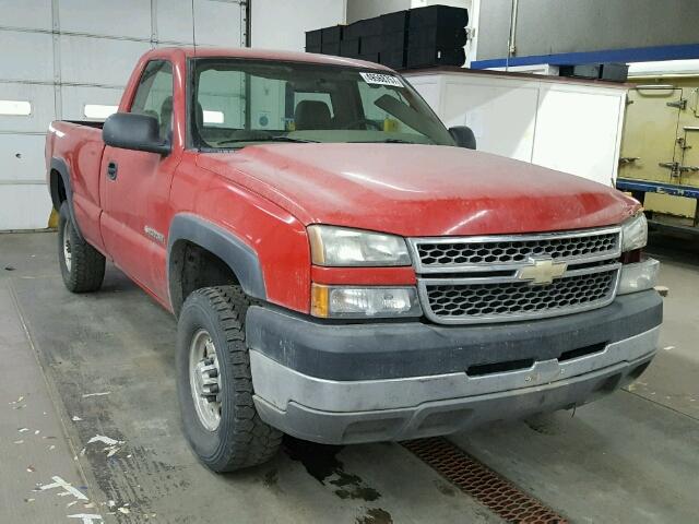 1GCHC24U75E296518 - 2005 CHEVROLET SILVERADO MAROON photo 1