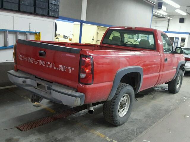 1GCHC24U75E296518 - 2005 CHEVROLET SILVERADO MAROON photo 4