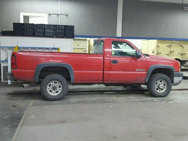 1GCHC24U75E296518 - 2005 CHEVROLET SILVERADO MAROON photo 9