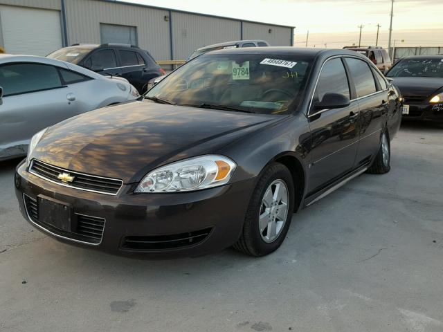 2G1WT57K191117277 - 2009 CHEVROLET IMPALA 1LT CHARCOAL photo 2