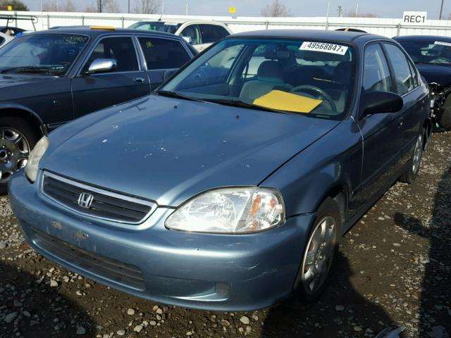 2HGEJ667XYH500623 - 2000 HONDA CIVIC LX TURQUOISE photo 2