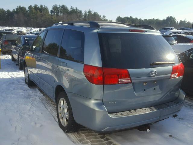 5TDBA23C24S023581 - 2004 TOYOTA SIENNA LE BLUE photo 3