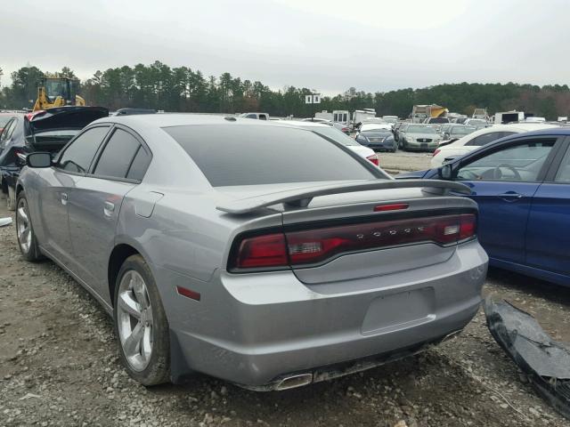 2C3CDXHG3DH643380 - 2013 DODGE CHARGER SX SILVER photo 3