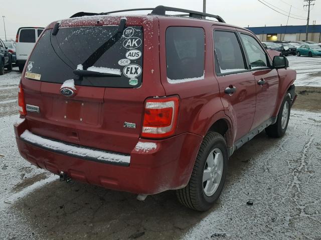 1FMCU0DGXAKA04924 - 2010 FORD ESCAPE XLT RED photo 4