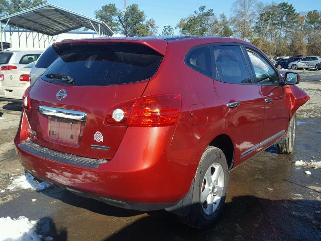 JN8AS5MT1DW010530 - 2013 NISSAN ROGUE S RED photo 4