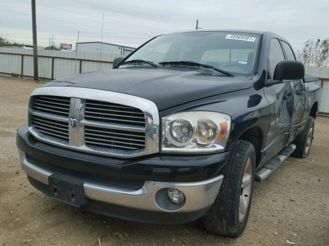 1D7HA18P17S114164 - 2007 DODGE RAM 1500 S BLACK photo 2