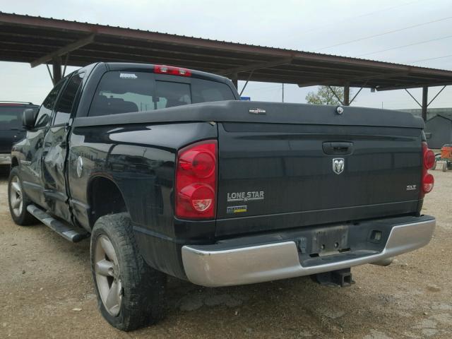 1D7HA18P17S114164 - 2007 DODGE RAM 1500 S BLACK photo 3