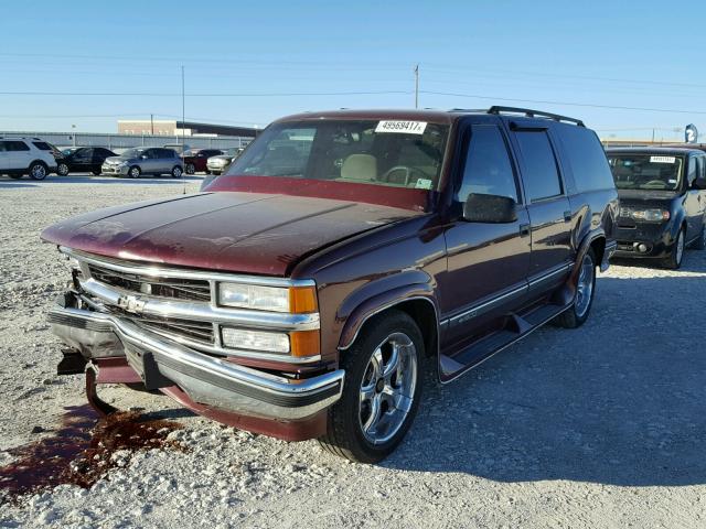 3GNEC16R5XG164303 - 1999 CHEVROLET SUBURBAN C BURGUNDY photo 2