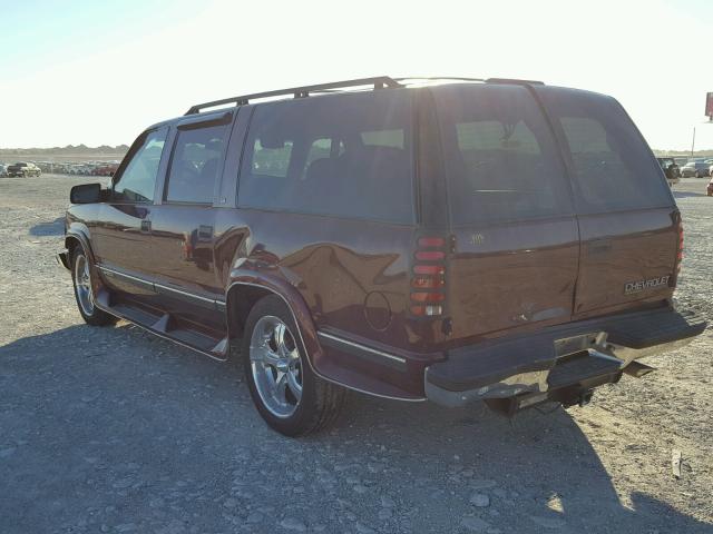 3GNEC16R5XG164303 - 1999 CHEVROLET SUBURBAN C BURGUNDY photo 3