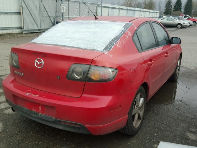 JM1BK323041154574 - 2004 MAZDA 3 S RED photo 4