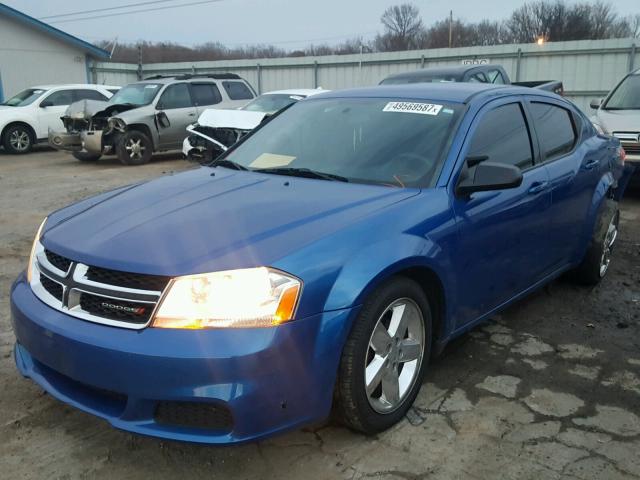 1C3CDZAB0DN565013 - 2013 DODGE AVENGER SE BLUE photo 2