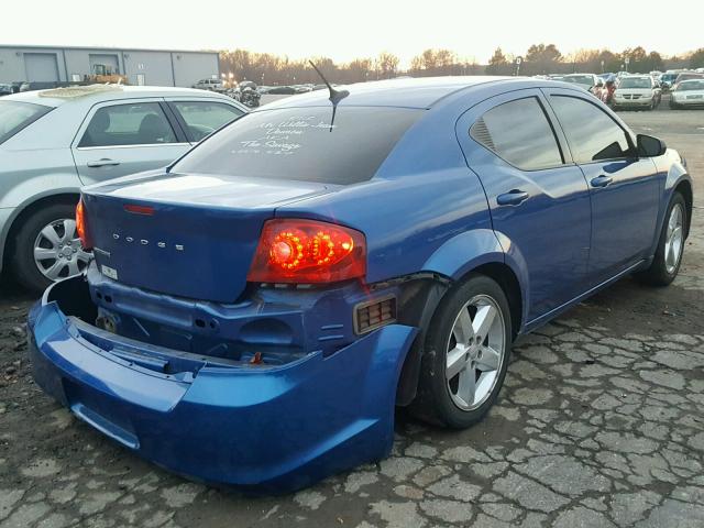 1C3CDZAB0DN565013 - 2013 DODGE AVENGER SE BLUE photo 4