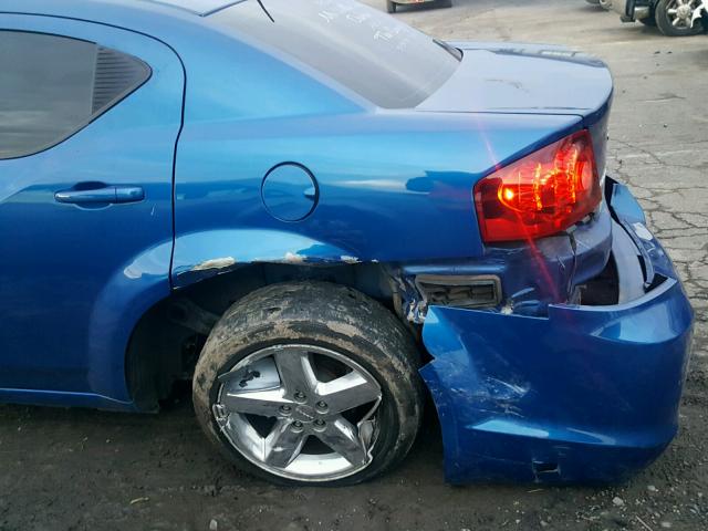 1C3CDZAB0DN565013 - 2013 DODGE AVENGER SE BLUE photo 9