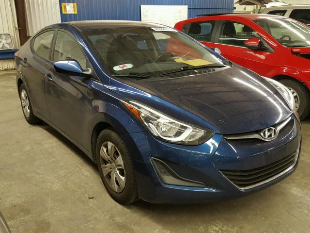 5NPDH4AE5GH710469 - 2016 HYUNDAI ELANTRA SE BLUE photo 1