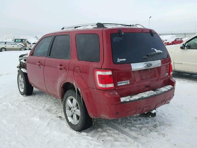 1FMCU0EG0BKC17364 - 2011 FORD ESCAPE LIM RED photo 3